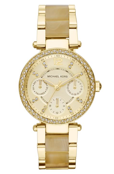 michael kors mini parker watch blue|Michael Kors women's parker watch.